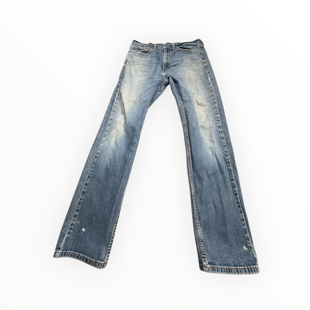 Levis 505 Regular Fit Jeans Mens 34x32 Medium Wash Blue Denim Straight Leg‎ 4090
